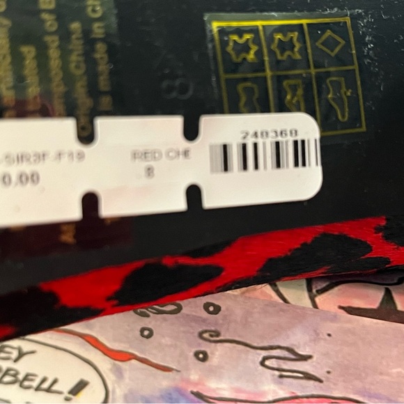 Jeffrey Campbell Siren-3F Calf Hair Pointed Ankle Boot in Red Cheetah Print - Picture 5 of 7